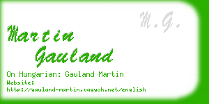 martin gauland business card